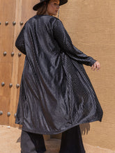 Load image into Gallery viewer, Plus Size Striped Long Sleeve Cardigan