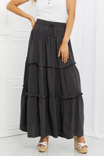 Load image into Gallery viewer, Summer Days Full Size Ruffled Maxi Skirt in Ash Grey