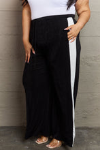 Load image into Gallery viewer, Keep It Casual Full Size Color Block Stripe Long Pants in Black