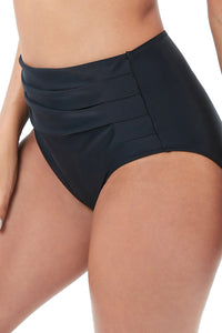 Ruched High Waisted Swim Bottoms
