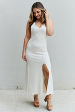 Load image into Gallery viewer, Look At Me Full Size Notch Neck Maxi Dress with Slit in Ivory