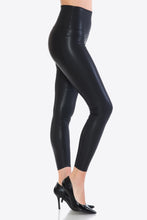 Load image into Gallery viewer, Full Size PU Leather Wide Waistband Leggings in Black
