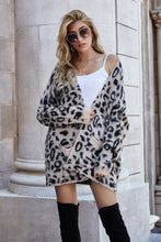 Load image into Gallery viewer, Leopard Longline Cardigan with Pockets