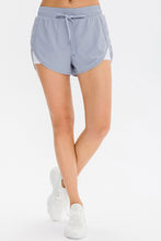 Load image into Gallery viewer, Two-Tone Drawstring Waist Faux Layered Athletic Shorts
