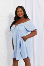 Load image into Gallery viewer, HEYSON Full Size Ruched Notched Neck Lace-Up Dress with Pockets