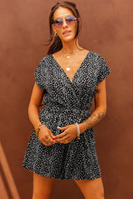 Load image into Gallery viewer, Printed Short Sleeve Romper with Belt