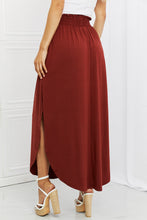 Load image into Gallery viewer, It&#39;s My Time Full Size Side Scoop Scrunch Skirt in Dark Rust