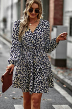 Load image into Gallery viewer, Floral Belted Puff Sleeve Mini Dress