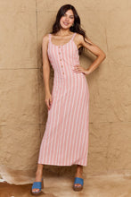 Load image into Gallery viewer, Sweet Talk Stripe Texture Knit Maxi Dress in Dusty Pink/Ivory