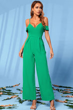 Load image into Gallery viewer, Spaghetti Strap Bow Detail Jumpsuit