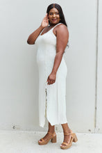 Load image into Gallery viewer, Look At Me Full Size Notch Neck Maxi Dress with Slit in Ivory