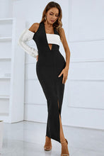 Load image into Gallery viewer, Two-Tone Grecian Split Maxi Dress