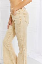 Load image into Gallery viewer, Flip Side Fray Hem Bell Bottom Jeans in Yellow