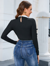 Load image into Gallery viewer, Collared Neck Long Sleeve Bodysuit