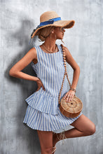 Load image into Gallery viewer, Striped Layered Sleeveless Dress