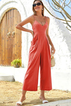 Load image into Gallery viewer, Spaghetti Strap Wide Leg Jumpsuit with Pockets