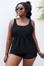 Load image into Gallery viewer, Plus Size Scoop Neck Tankini Set