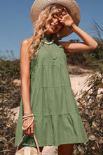 Load image into Gallery viewer, Tie Back Sleeveless Tiered Dress