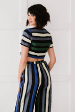 Load image into Gallery viewer, So Divine Striped Crop Top and Pants Set