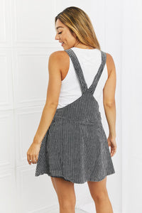 To The Park Full Size Overall Dress in Black